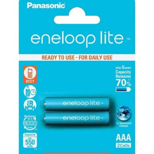 Panasonic Eneloop Lite AAA 550mAh (2τμχ) [BK-4LCCE/2BE]