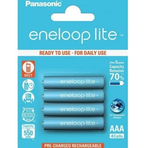 Panasonic Eneloop Lite AAA 550mAh (4τμχ) [BK-4LCCE/4BE]