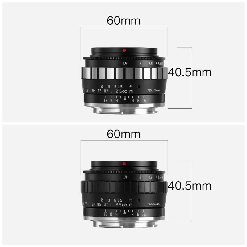 TTArtisan 23mm f/1.4 APS-C Lens for Canon EOS-M (Black & Silver) - Image 2