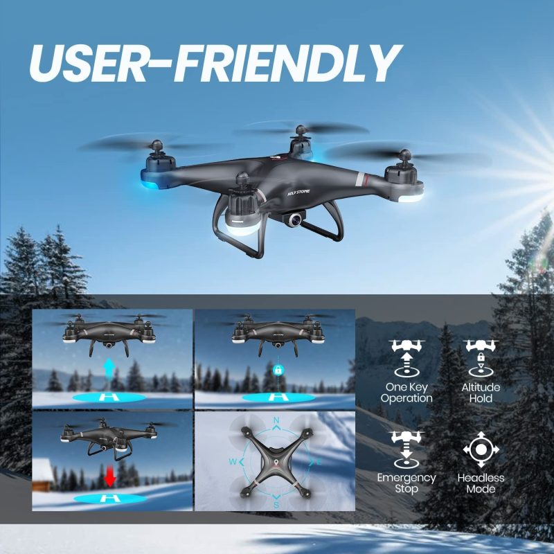Holy Stone HS110G FPV Drone Full HD 1080p Camera and GPS With 2 Batteries - Image 2