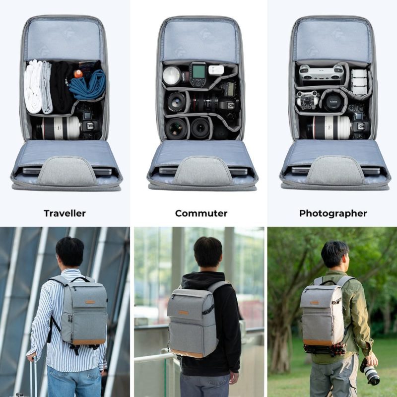 K&F Concept KF13.104V1 Beta Travel Outdoor Photography Backpack (Grey) - Image 3