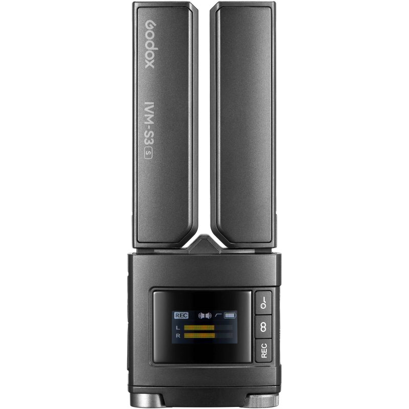 Godox IVM-S3 - On-Camera προσαρμοζόμενο Stereo Dual-Cardioid Mini Jack Μικρόφωνο - Image 2