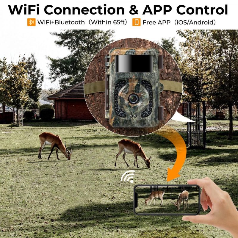 K&F Concept KF35.127V1 Trail Camera 4K, WiFi, 48MP, Night Vision and IP66 Waterproof - Image 2