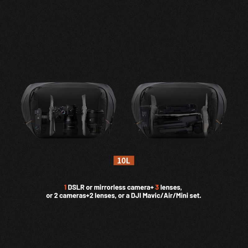 PGYTECH OneGo Solo V2 10L Τσάντα Ώμου (Obsidian Black) - Image 2