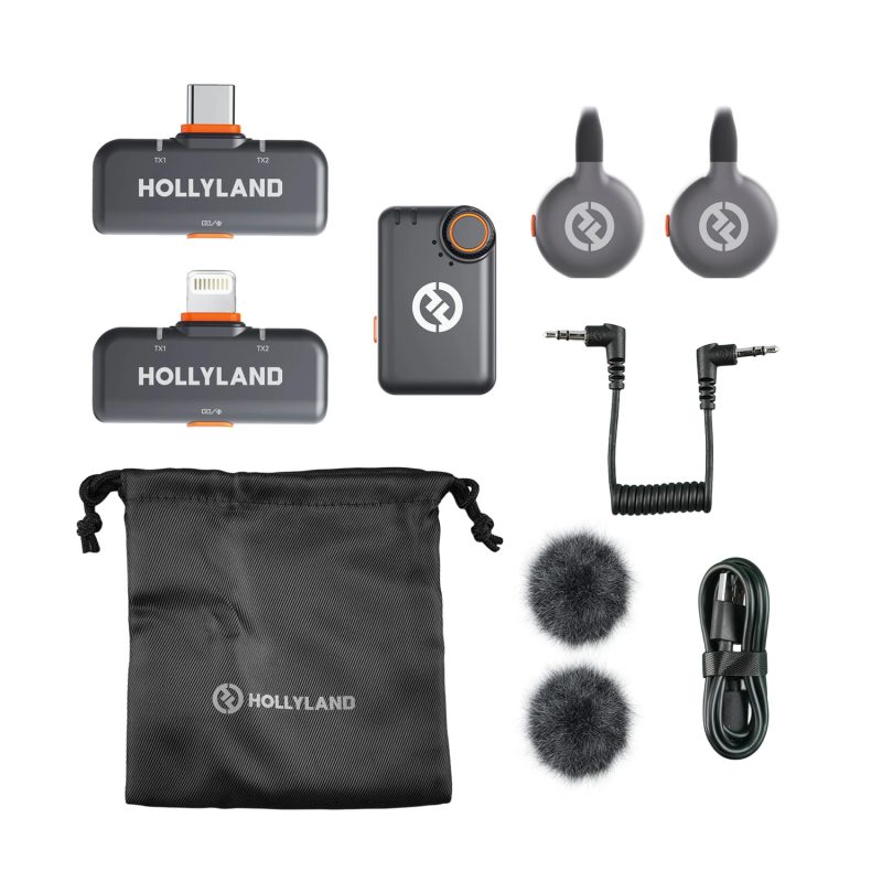 Hollyland LARK M2S Combo – Ψηφιακό 2.4Ghz Σύστημα Ασύρματης Μετάδοσης Ήχου - Image 2