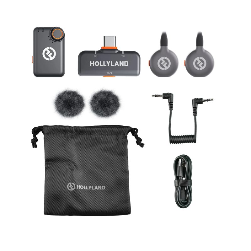 Hollyland LARK M2S Mini Combo – Ψηφιακό 2.4Ghz Σύστημα Ασύρματης Μετάδοσης Ήχου - Image 2