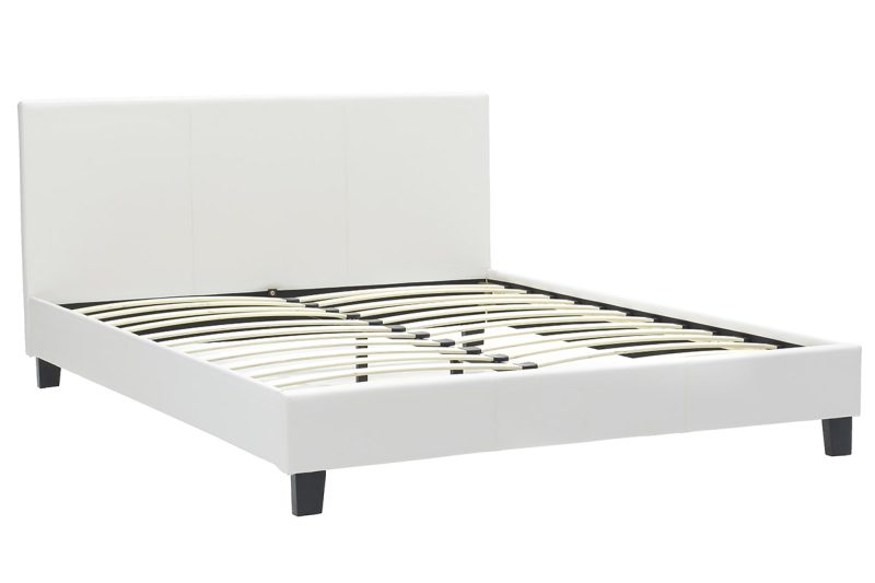 Κρεβάτι Nevil pakoworld 150x200 PU χρώμα λευκό ματ - Image 3