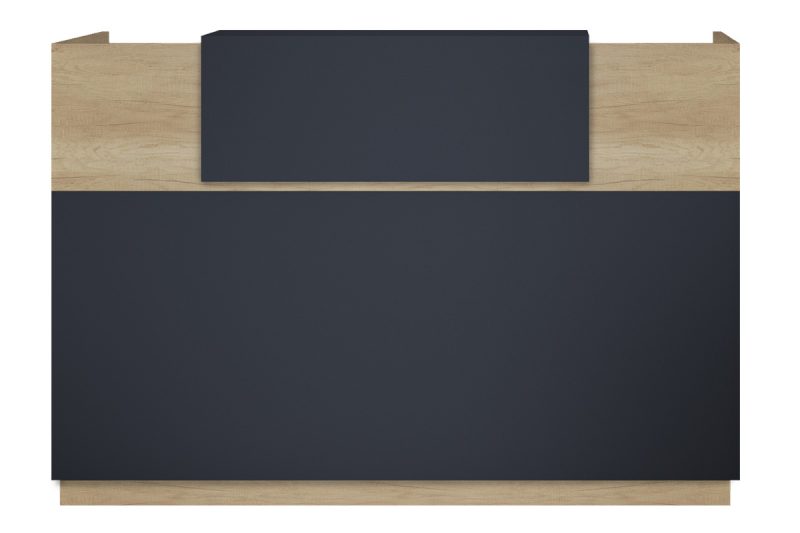 Γραφείο reception Lotus pakoworld σε χρώμα φυσικό - ανθρακί 180x70x110εκ - Image 3