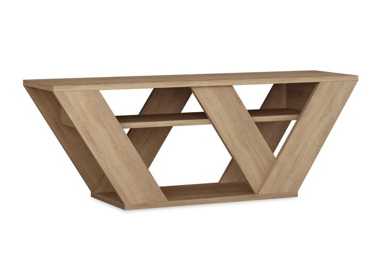 Έπιπλο τηλεόρασης Pipralla pakoworld φυσικό 110x30x40εκ - Image 3