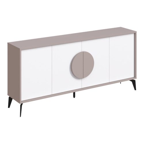 Μπουφές Gora pakoworld σε λευκή με μόκα απόχρωση  180x35.6x82εκ