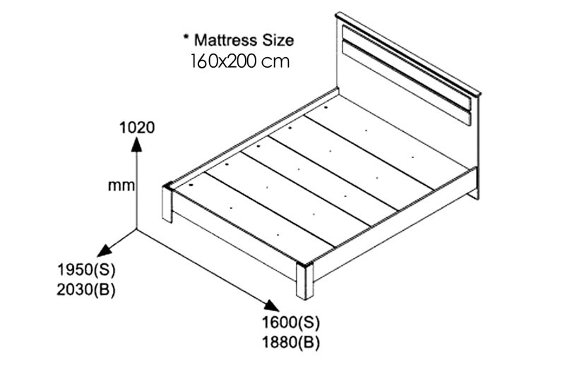 Κρεβάτι διπλό OLYMPUS pakoworld σε χρώμα castillo-toro 160x200εκ - Image 3