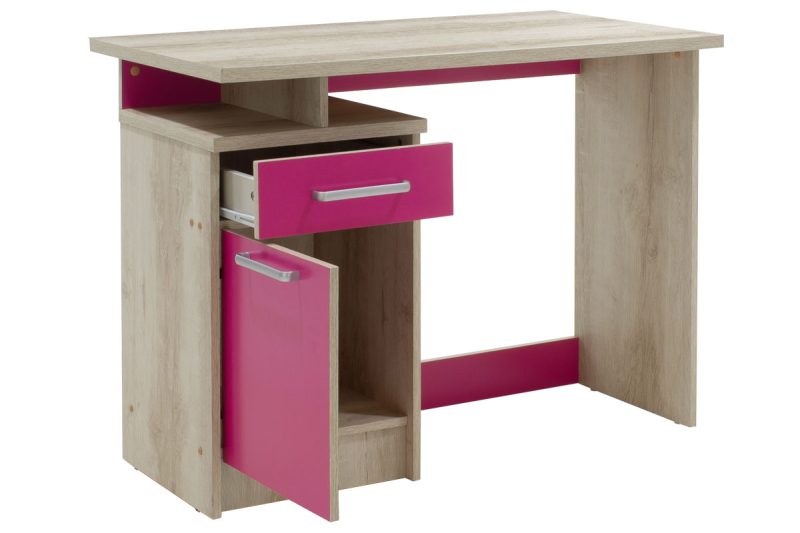 Γραφείο εργασίας Looney pakoworld χρώμα castillo-ροζ 100x55x75εκ - Image 3