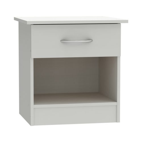 Κομοδίνο Kona pakoworld σε λευκή απόχρωση 40x34x42εκ