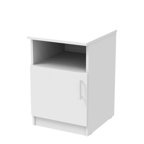 Κομοδίνο Galdi pakoworld σε λευκή απόχρωση 40x45x60εκ