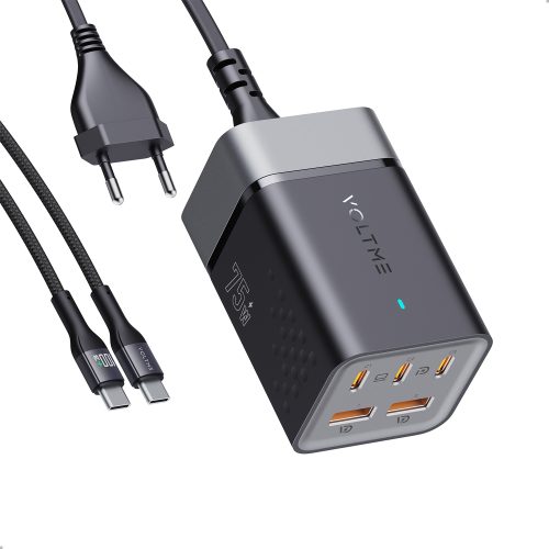 Voltme VITO Go EzTravel Desktop Charger 75W (black) - Φορτιστής USB-C GaN 3.0