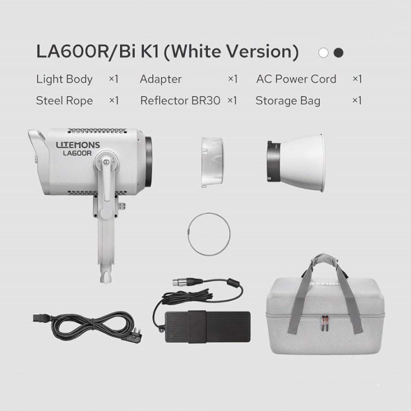 Godox Litemons LA600Bi K1 – 600W COB LED Light Bi-Color (2800-6500K) Bowens Mount + τσάντα μεταφοράς - Image 4