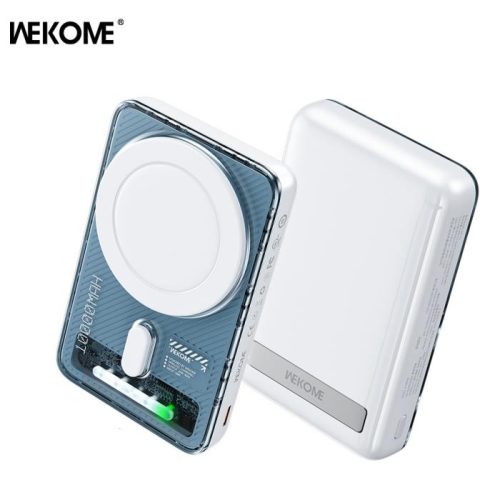 Power Bank 10000mAh PD 20W WK WP-52 , με Ασύρματη Φόρτιση Magnetic, 1 Θέσης Λευκό