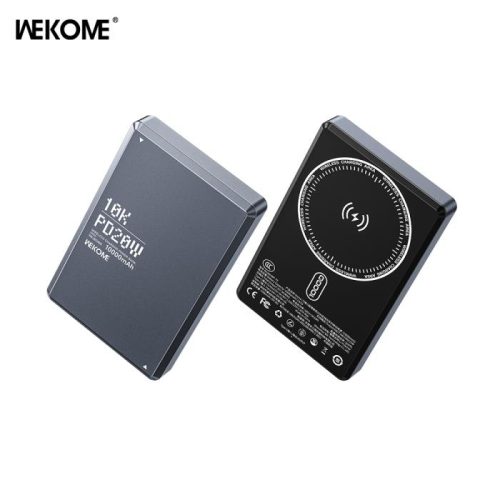 Power Bank 10000mAh PD 20W WK WP-79 , με Ασύρματη Φόρτιση Magnetic, 1 Θέσης Γκρι