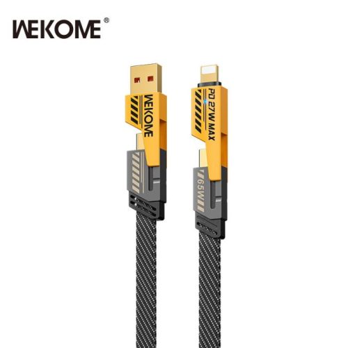 Καλώδιο Φόρτισης WK WDC-25 4 σε 1 PD 65W 1.2m Κίτρινο