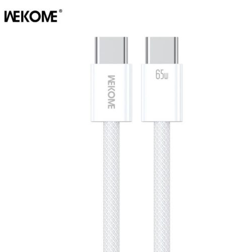 Καλώδιο Φόρτισης WK WDC-21 USB-C σε USB-C PD 65W 1m Λευκό