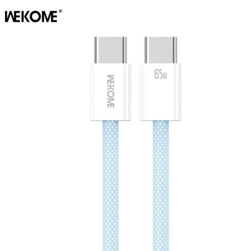 Καλώδιο Φόρτισης WK WDC-21 USB-C σε USB-C PD 65W 1m Μπλέ