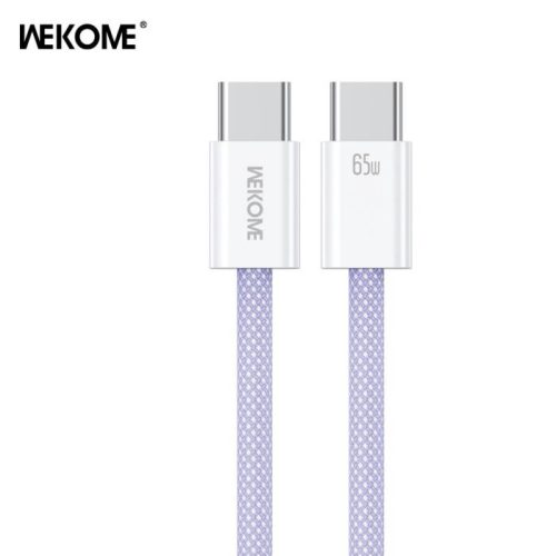 Καλώδιο Φόρτισης WK WDC-21 USB-C σε USB-C PD 65W 1m Μώβ