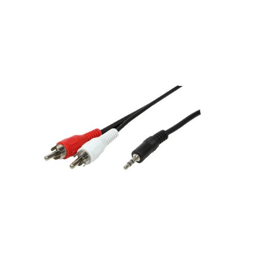 Καλώδιο Ήχου 3.5mm σε 2xRCA M/M LogiLink CA1043 5m Μαύρο