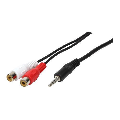 Καλώδιο Ήχου 3.5mm σε 2xRCA M/F LogiLink CA1045 5m Μαύρο