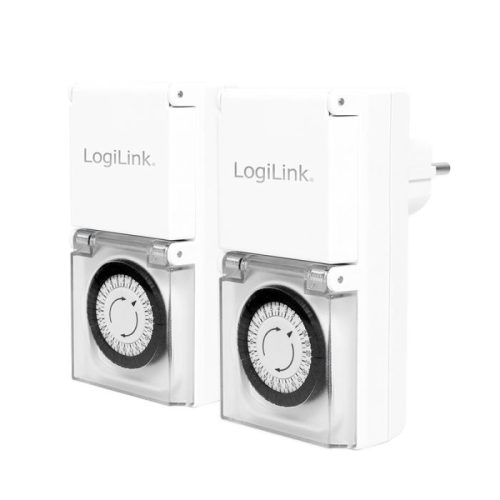 Πρίζα Εξωτ. Χώρου LogiLink ET0006A, με Χρονοδιακόπτη (2τμχ)
