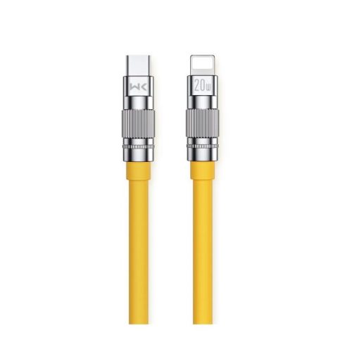 Καλώδιο Φόρτισης WDC-187 USB-C σε Lightning PD 20W 1.2m Κίτρινο