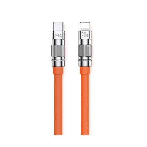 Καλώδιο Φόρτισης WDC-187 USB-C σε Lightning PD 20W 1.2m Πορτοκαλί