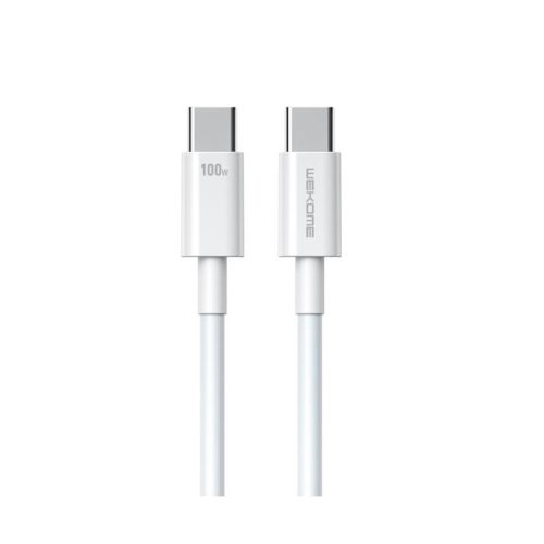 Καλώδιο Φόρτισης WK WDC-182 USB-C σε USB-C 1m Λευκό