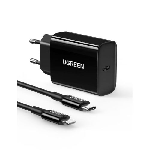 Φορτιστής Σπιτιού PD 20W UGREEN CD137 50799 ,με καλώδιo Lighting Μαύρο
