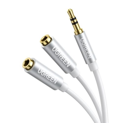 Καλώδιο Ήχου 3.5mm σε 2x3.5mm M/F UGREEN AV123 10780 0.2m Λευκό