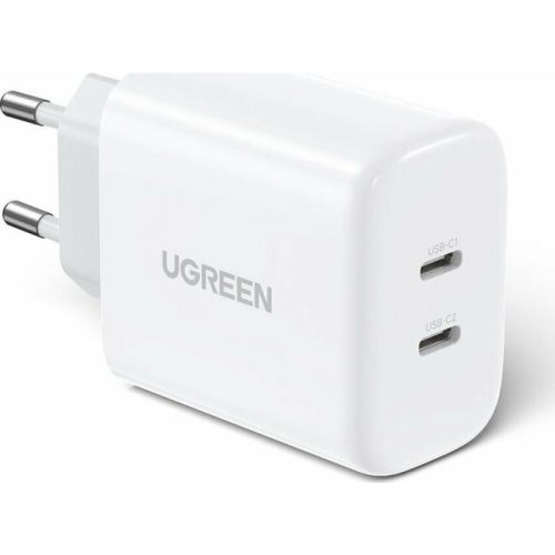 Φορτιστής Σπιτιού PD 40W UGREEN CD243 10343 2 Θέσεων Λευκό