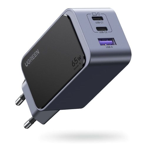 Φορτιστής Σπιτιού GaN PD 65W UGREEN  X553 35042 3 Θέσεων Γκρί