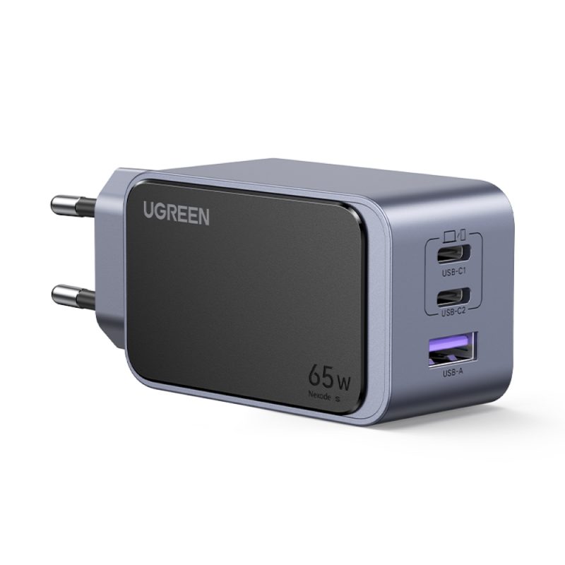 Φορτιστής Σπιτιού GaN PD 65W UGREEN  X553 35042 3 Θέσεων Γκρί - Image 3