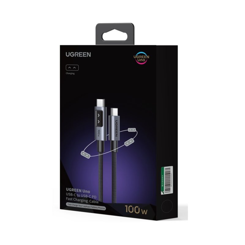 Καλώδιο Φόρτισης UGREEN L509 35501 USB-C σε USB-C PD 100W 1m Μαύρο - Image 3