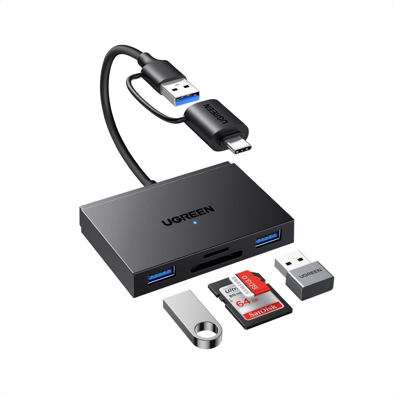 Card Reader USB-C/USB UGREEN CM812 45167 SD/TF Γκρί - Image 2