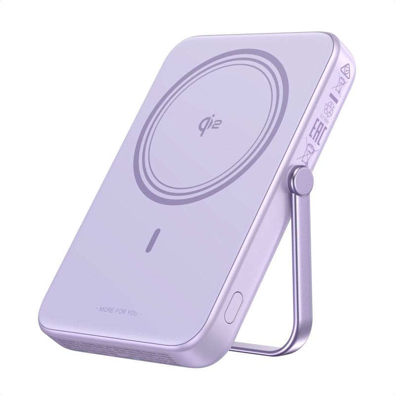 Power Bank 10000mAh PD 20W Qi2 UGREEN PB764 45337, με Ασύρματη Φόρτιση Magnetic, 1 Θέσης Μωβ - Image 2