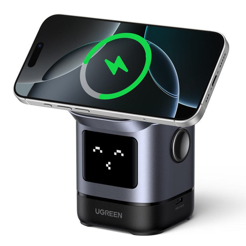 Φορτιστής Σπιτιού 15W Qi2 UGREEN W709 45775 με Ασύρματη Φόρτιση Magnetic Γκρι - Image 2