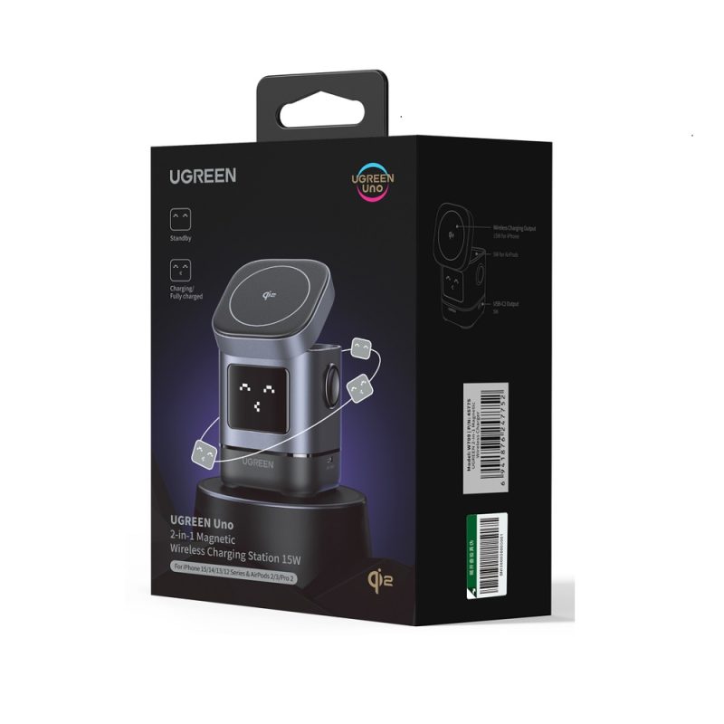 Φορτιστής Σπιτιού 15W Qi2 UGREEN W709 45775 με Ασύρματη Φόρτιση Magnetic Γκρι - Image 3