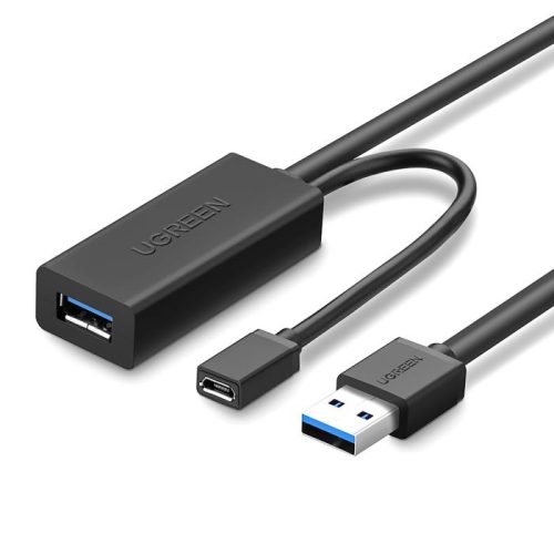 Καλώδιο USB 3.0 Repeater UGREEN US175 20826 5m, με Micro USB θύρα τροφοδοσίας Μαύρο