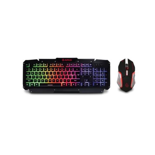 Ενσύρματο Πληκτρολόγιο & Ποντίκι Gaming RGB Zeroground KB-1700GUMS ARAI