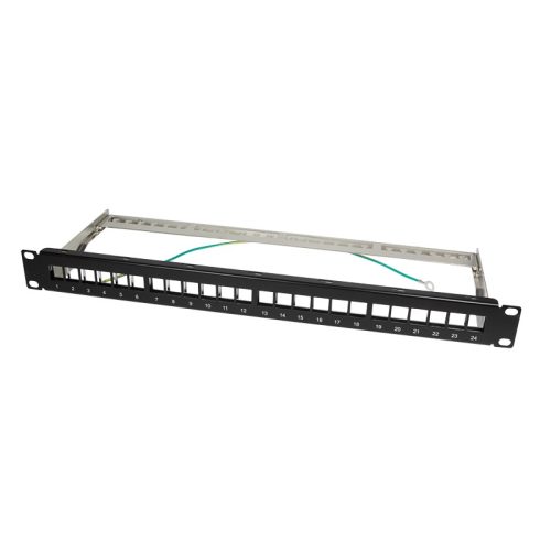 Patch Panel Keystone Jacks Logilink 1U 24 Θέσεων NK4042 19''