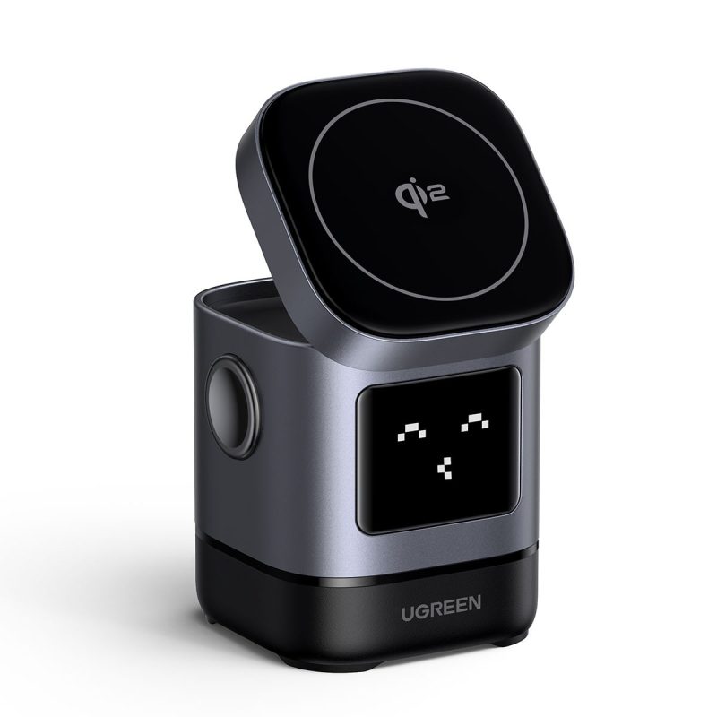 Φορτιστής Σπιτιού 15W Qi2 UGREEN W709 45775 με Ασύρματη Φόρτιση Magnetic Γκρι