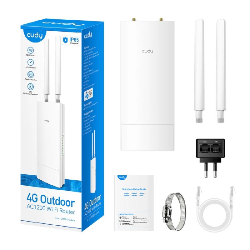 Router 4G Cudy LT700 AC1200 Cat.6 Εξωτερικού Χώρου - Image 3