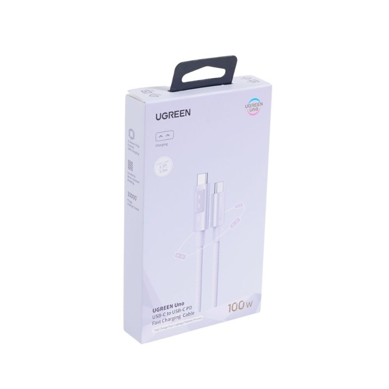 Καλώδιο Φόρτισης UGREEN L509 65216 USB-C σε USB-C PD 100W 2m Μώβ - Image 3