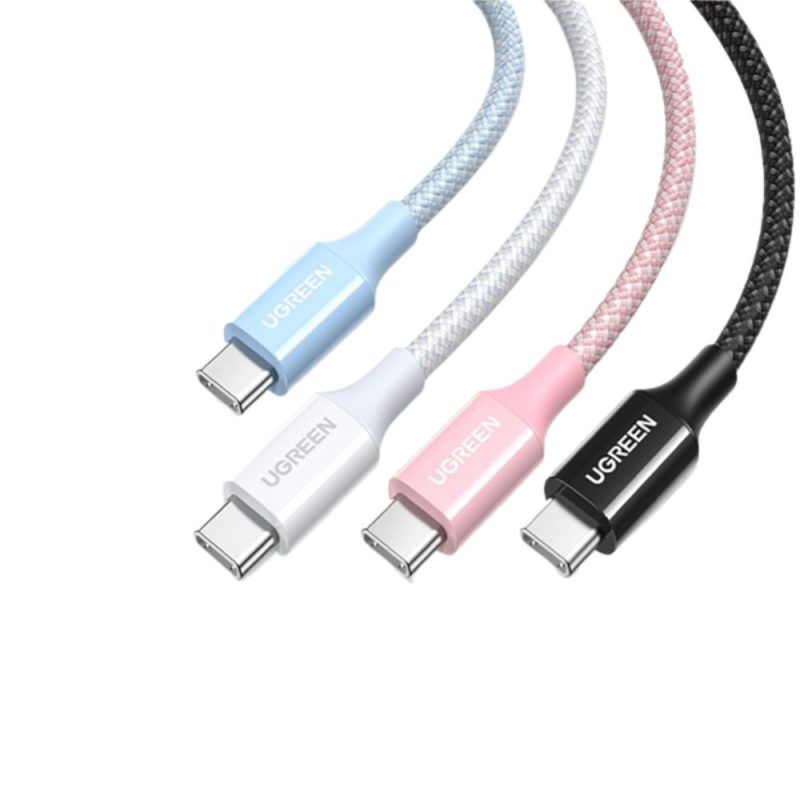 Καλώδιο Φόρτισης UGREEN L501 65246 USB-C σε USB-C PD 60W 2m Ροζ - Image 2