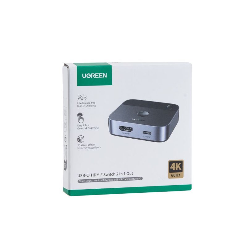HDMI/USB-C Switch 2 θέσεων 4K/60Hz UGREEN AW503 55452 - Image 3